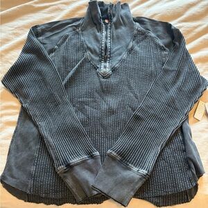 Free People Free One Ashton Half zip Thermal in Charcoal